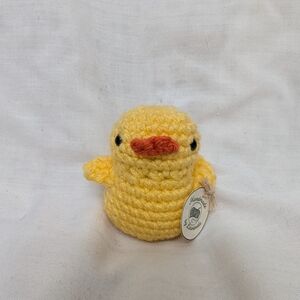 Handmade Yellow Crochet Duck Plush